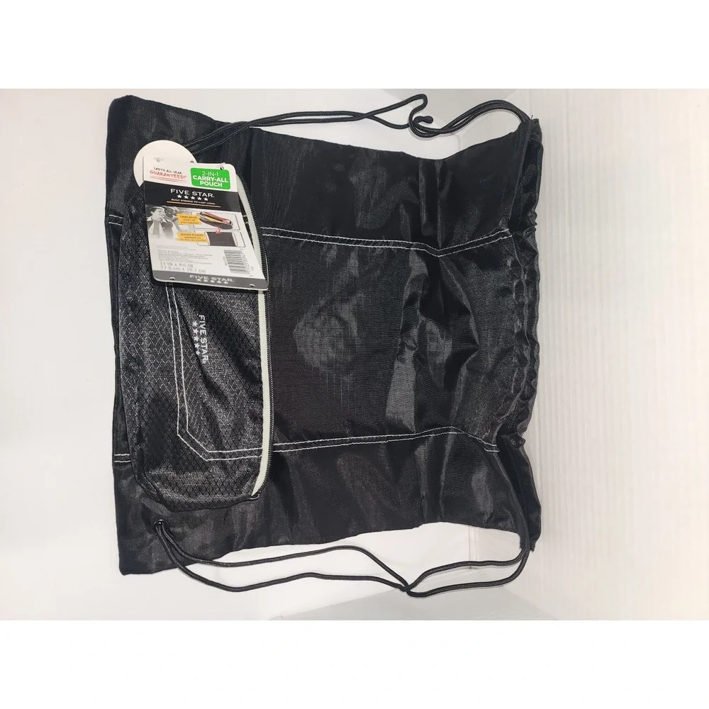 New Five‎ Star 2 in 1 Carry All Pouch Pencil bag drawstring backpack